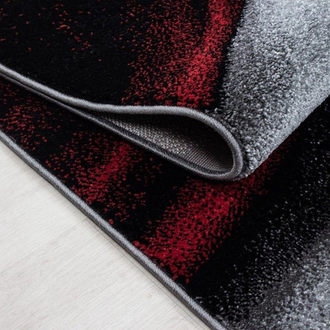 Abstract Rug Red Black Grey Modern Designer Floor Mats Living Room Runner Carpet