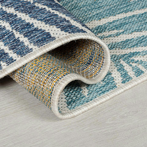 White Yellow Ochre Blue Navy Blue Grey Cream Rug Jute Look Flat Weave Hard Wearing Woven Outdoor Indoor Plastic Carpet Modern Tropic Floral Palm Pattern Small Large Hall Runner Mat 66x230 120x170 160x230