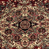 Oriental Rug Red and Beige Pattern Border Carpet Bedroom Floor Mat Small X Large