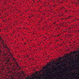 Red Wool Rug Thick Geometric Carpet Check Bedroom Living Room Mat Small X Large