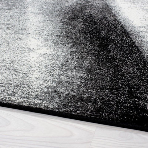 Abstract Rug Modern Black Grey White Shabby Chic Mats Bedroom Area Carpet Runner