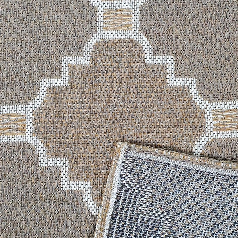 Cotton Rug Trellis Brown Beige Taupe Small Extra Large Runner Flatweave Carpet Rug Washable Woven Mat