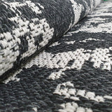 Grey Black Rug Modern Abstract 100% Cotton Washable Large Small Living Room Carpet Flat Woven Mat Living Room Rugs