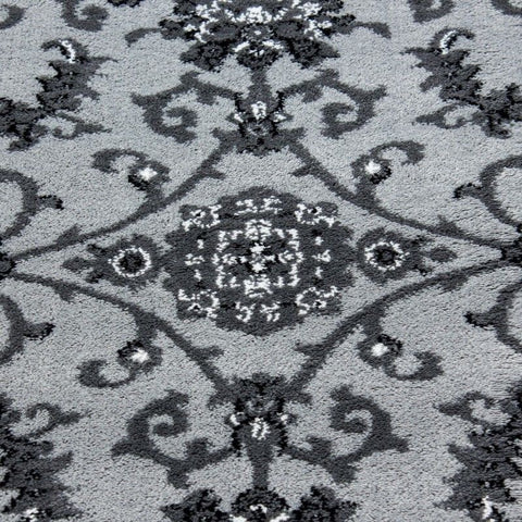 Grey Oriental Rug Modern Patterned Mat Living Room Lounge Carpets Small Large XL