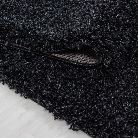 Anthracite Shaggy Rug Dark Grey Fluffy Carpet Mat for Living Room Bedroom 50mm Deep Pile Rugs for Living Room Bedroom