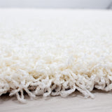 Circle Cream Shaggy Rug Fluffy Carpet Extra Large Small Deep Pile Round Carpet Mat
