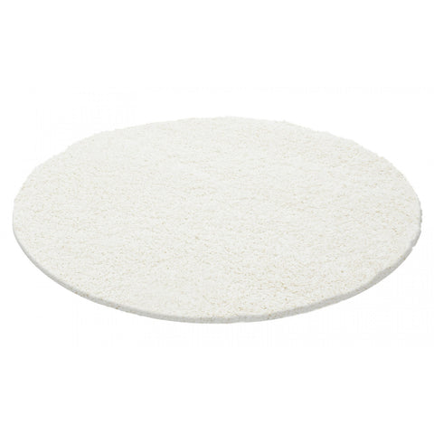 White Cream Shaggy Rug 50mm long Pile Fluffy Carpet Extra Large Small Circle Round Mat for Living Room Bedroom