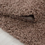 Mocca Deep Pile Rug Shaggy Carpet Extra Large Small Circle Round Rug Living Room Bedroom Carpet
