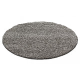 Circle Shaggy Rug Taupe Brown Round Fluffy Rug Carpet Living Room Bedroom Carpet Mat