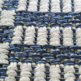 Cotton Rug Braided Navy Blue Grey Cream Striped Washable Flat Weave Mat Small Extra Large Long Runner