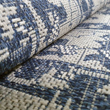 Flat Weave Rug Blue Grey Natural Cotton Runner Rug Large Small Living Room Bedroom Mat