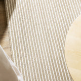 Modern Pattern Rug Striped Beige White Microfiber Soft Pile Mat Bedroom Carpets