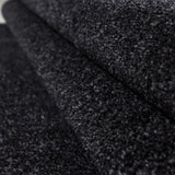 Plain Rug Black and Grey Anthracite Modern Carpet Small Extra Large Bedroom Living Room Area Lounge Hallway Runner Mat New