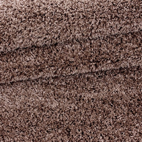 Fluffy Shaggy Rug New Modern Brown Plain Mat Woven Bedroom Carpet Small Large XL