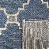 Navy Blue Rug 100% Cotton Trellis Grey Pattern Large Small Hall Runner Flatweave Living Room Bedroom Runner Carpet Woven Washable Mat