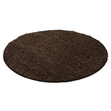 Shaggy Rugs Brown Fluffy High Pile Carpet Bedroom Round Floor Mat Small Large XL