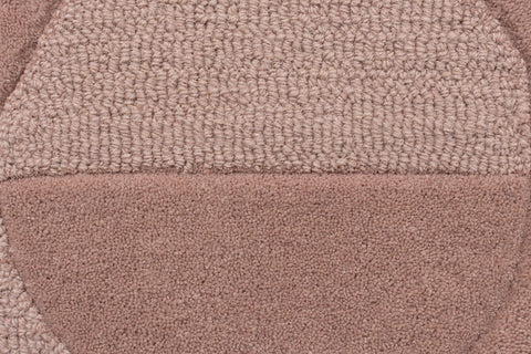 Dusky Pink Rug Geometric Dusty Plain Circle Pattern Carpet Modern Wool Rug Bedroom Area Mat Small Extra Large Hall Mat Living Room Lounge Woven Short Pile Contemporary Floor New 120x170 160x230 200x290