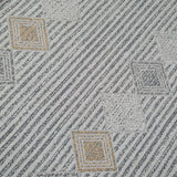 Grey Rug Modern Shabby Chick Pattern 100% Cotton Small Large XL Washable New Mat Flat Weave Rugs Stirped Diamond Design