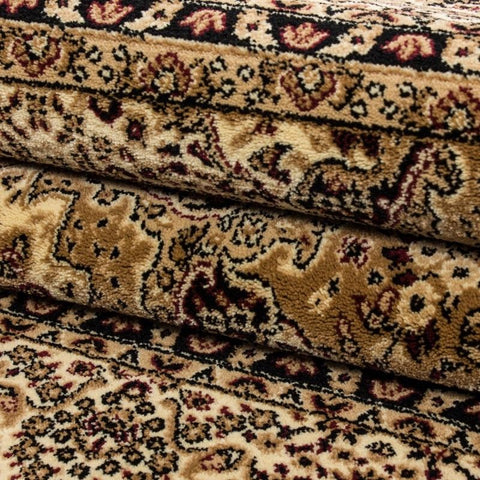 Beige Oriental Rug Thick Soft Floral Traditional Rug Carpet Extra Large Small Living Room Bedroom Mat