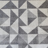 Grey Cream Rug Geometric Pattern Woven Living room & Bedroom Carpet Mat Small Large