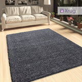 Grey Shaggy Rug 50mm long Pile Soft for Living Room Bedroom Extra Large Small Runner