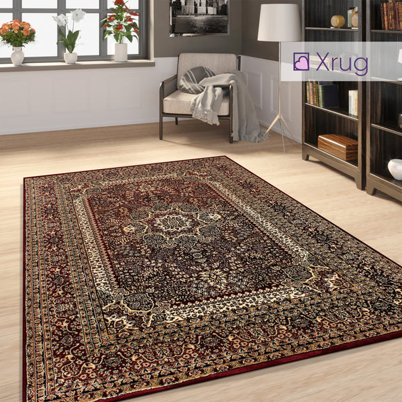 Traditional Rugs Red Beige Cream Floral Oriental Pattern Extra Large Small Living Room Bedroom Mat