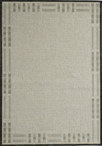 Kitchen Rug Grey Black Beige Border Pattern Hard Wearing Flat Weave Carpet Outdoor Indoor Floor Mat