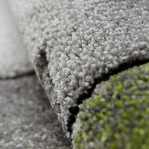 XRUG Modern Grey Green Rug Geometric Pattern Woven Low Pile Carpet Mat for Living room or Bedroom