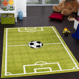 Large Kids Rug Football Pitch Green Bedroom Playroom Carpet Children's Floor Mat