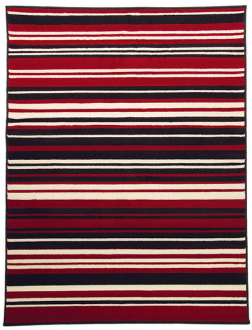 Modern Pattern Rug Striped Red Black Woven Mat Dining Room Hall Runner Carpets