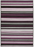 Modern Rug Purple Black Striped Pattern Mat Living Room Hall Carpet Small Large