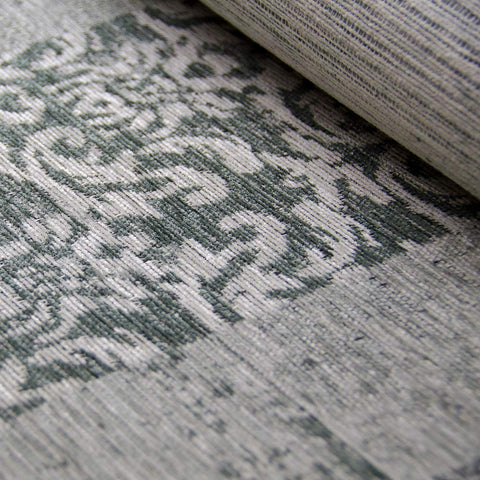 XRUG Modern Grey Rug Vintage Patchwork Design Woven Jacquard Weave Carpet Mat for Living Room & Bedroom Floor