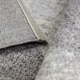 XRUG Modern Grey Rug Abstract Geometric Pattern Woven Short Pile Carpet Mat for Living Room or Bedroom
