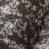 Modern Dark Brown Grey Rug Checkered Pattern Short Pile Floor Carpet Living room & Bedroom Mat