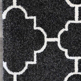 Black and White Rug for Living Room Bedroom Thick Soft Oriental Pattern Carpet