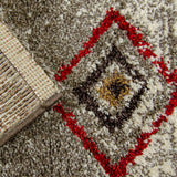 XRUG Modern Grey Silver Rug Geometric Pattern Bedroom Living room Carpet Woven Short Pile Mat