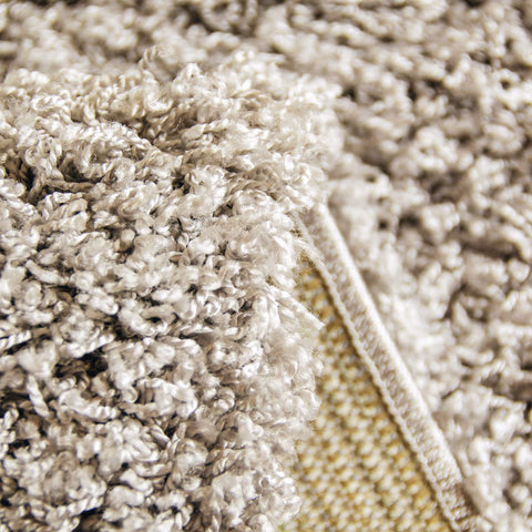 Modern Fluffy Rug Cream Shaggy Long Pile Woven Carpet Mat for Living Room or Bedroom