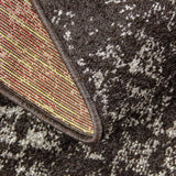 Modern Dark Brown Grey Rug Checkered Pattern Short Pile Floor Carpet Living room & Bedroom Mat