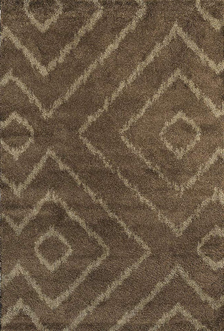 Modern Design Brown Rug Geometric Pattern Woven Low Pile Carpet Living room & Bedroom