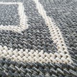 Grey Rug Diamond Pattern 100% Cotton Small Extra Large Runner Washable Flatweave Carpet Living Room Bedroom Woven Mat