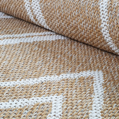 Cotton Washable Rug Beige Mustard Diamond Flat Weave Carpet Large Small Runner