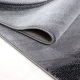 Abstract Rug for Living Room Modern Silver Grey Black Pattern Carpets Runner Mat