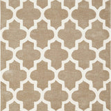 Beige Rug Moroccan Trellis Hand Tufted Carpet for Living Room Bedroom