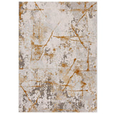 Mustard Grey Cream Rug Modern Abstract Carpet Soft Touch Large Living Room Mat