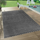 Outdoor Rug Grey Black Large XL Small Patio Garden Decking Geometric Soft Mat
