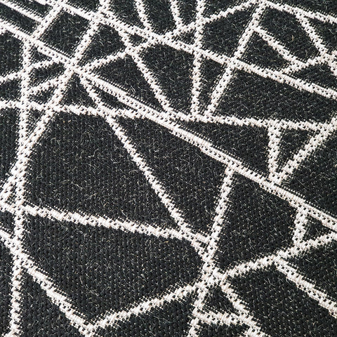 Grey Black Rug Jute Look Flat Geometric Rugs Abstract Patterned Carpet Weave Hard Wearing Woven Carpet Modern Geo Pattern Small Large Hall Runner 60x230 80x150 80x250 120x170 160x230