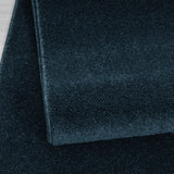 Blue Modern Rug for Bedroom Floor Runner Plain Mat Short Pile Woven Area Carpet