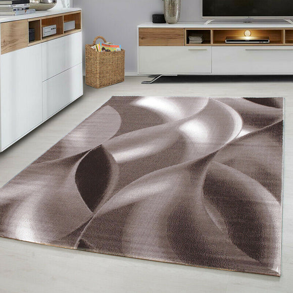 Brown and Beige Rug Modern Abstract Pattern Mat Small X Large Room Runner Carpet
