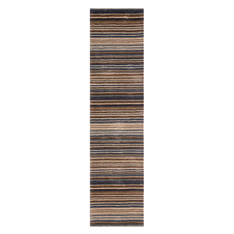 Brown Runner Rug Wool Handmade Indian Rug Carpet Mat Hallway Long Rugs Mats Striped New