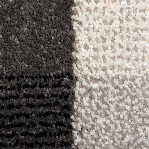 Modern Black Grey Cream Geometric Rug Anthracite Carpet for Living Room Bedroom Short Pile Polypropylene Mat Extra Large Small Runner